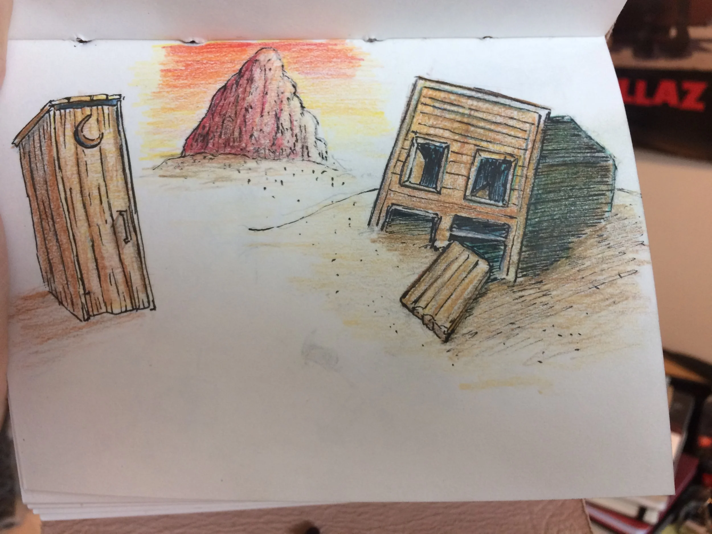 Some setting and color exploration sketches.  