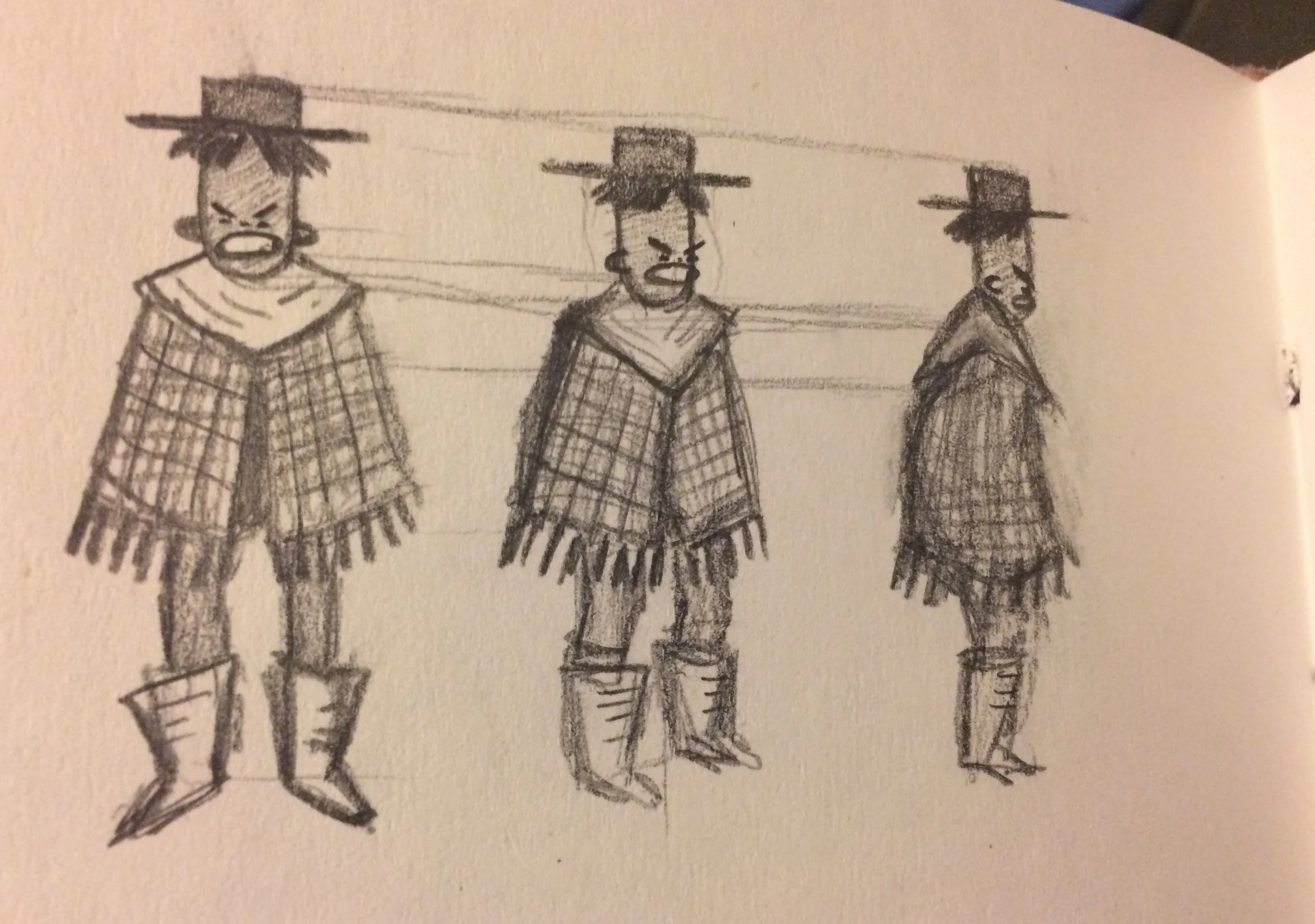 The name Yeehaw Howdy was a joke name that came out of the first sketch I made, and the name just stuck. It felt like the silliest name to attach to a character that feels like a stereotype of wandering gunslingers, and that name ended up driving a l