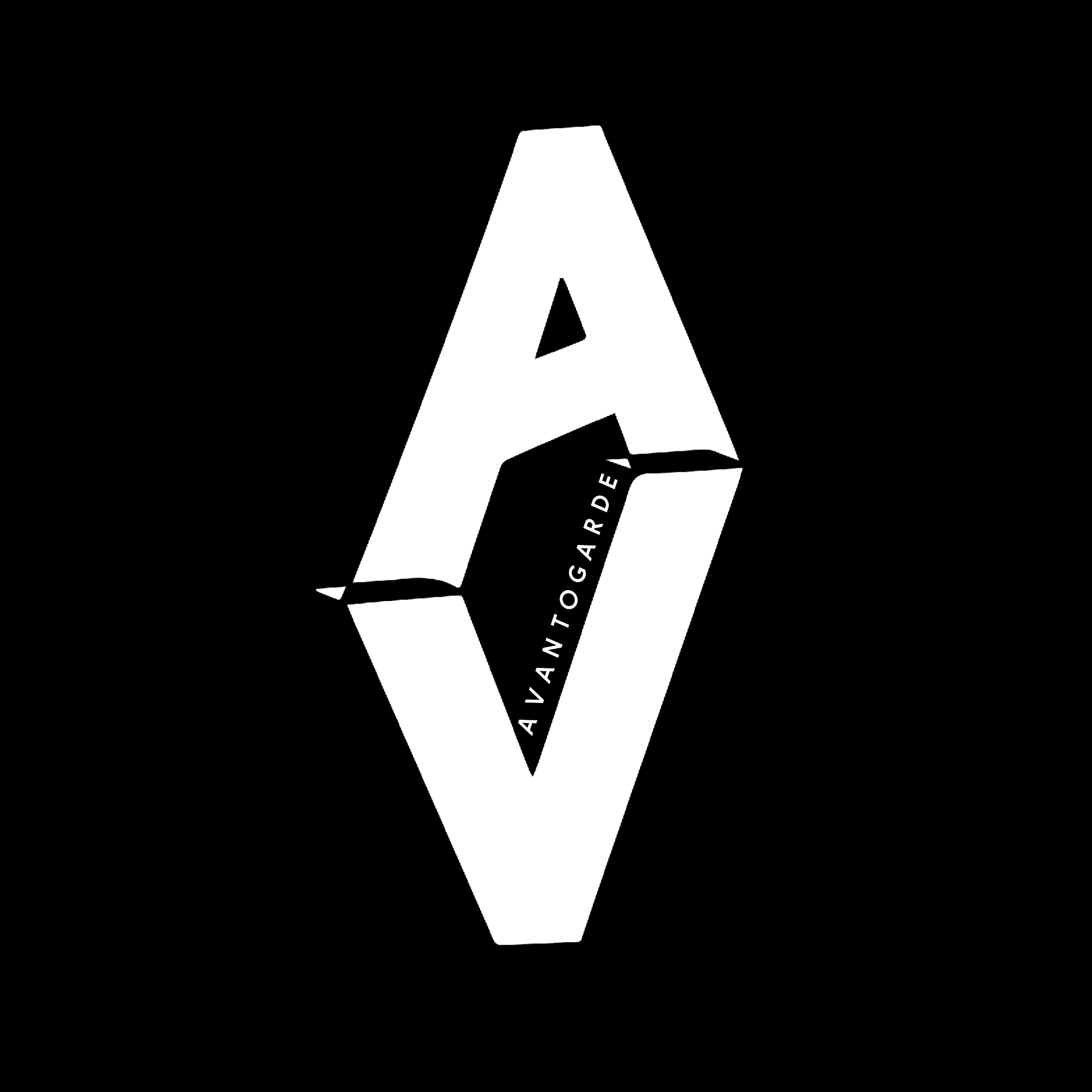 Black and white logo featuring a stylized letter A with the words 'AVANT GARD' wrapped around the bottom.