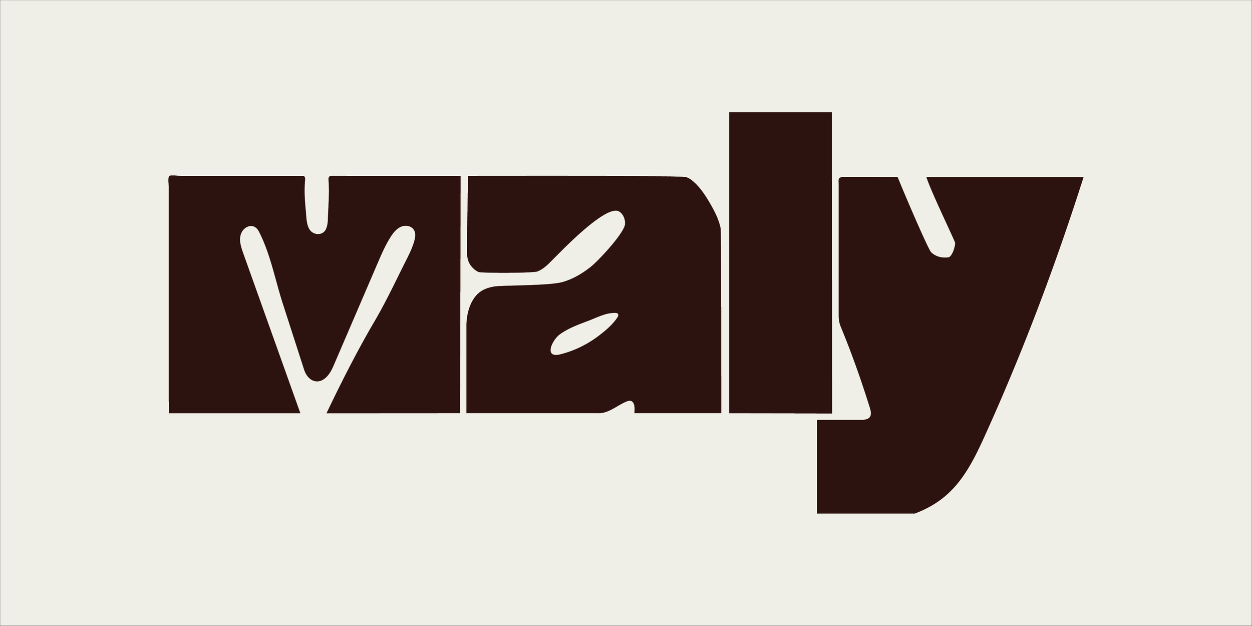 Stylized text spelling "VIA" in dark brown on a light beige background.
