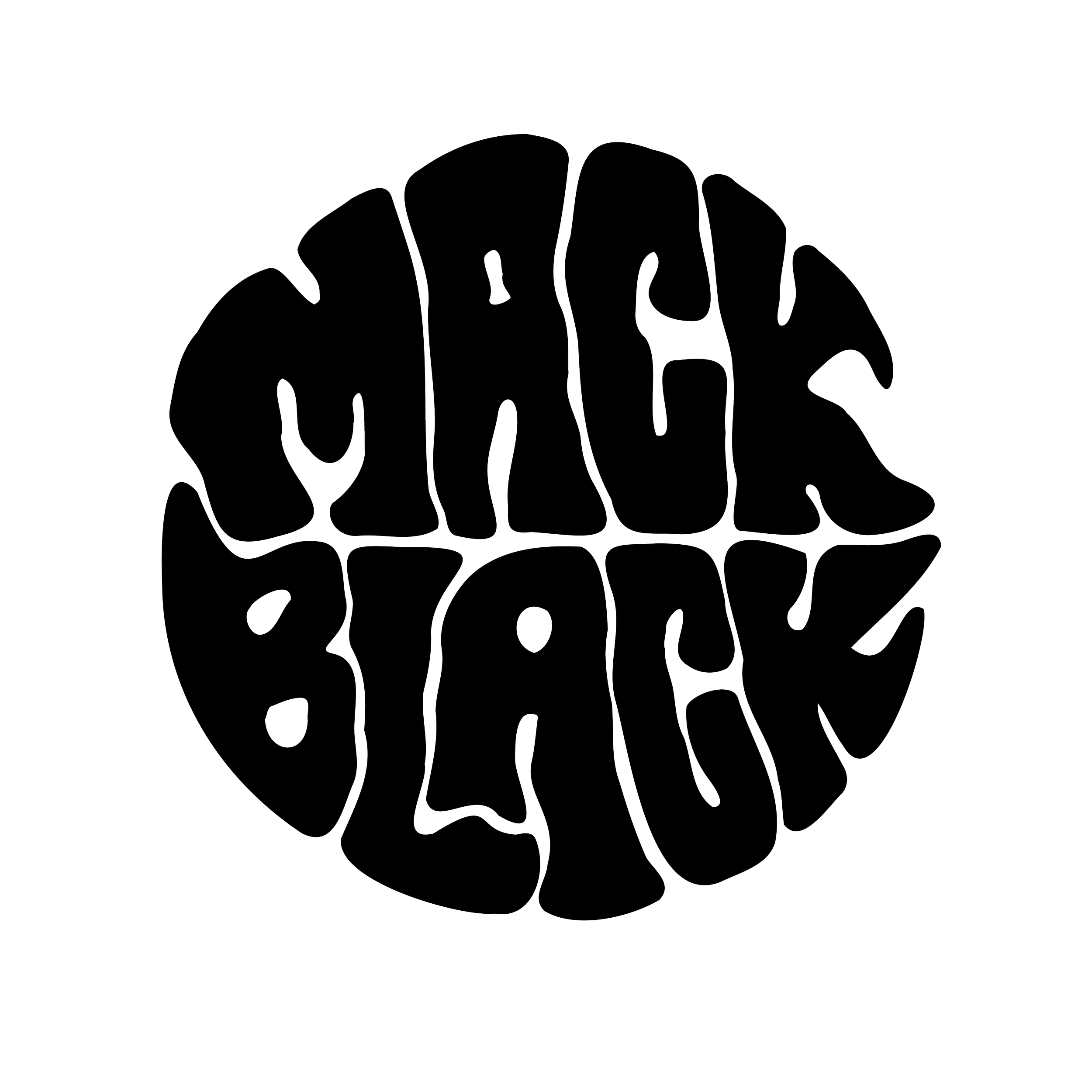Outline of a Monstera leaf on a black background.