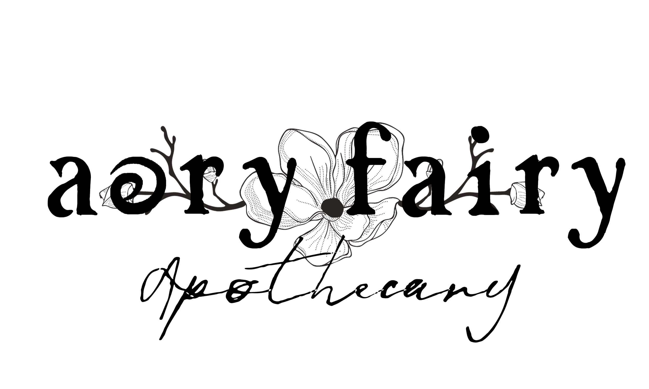 A black and white floral-themed script graphic that reads 'relaxing' and 'aspiring' with a large flower illustration in the middle.