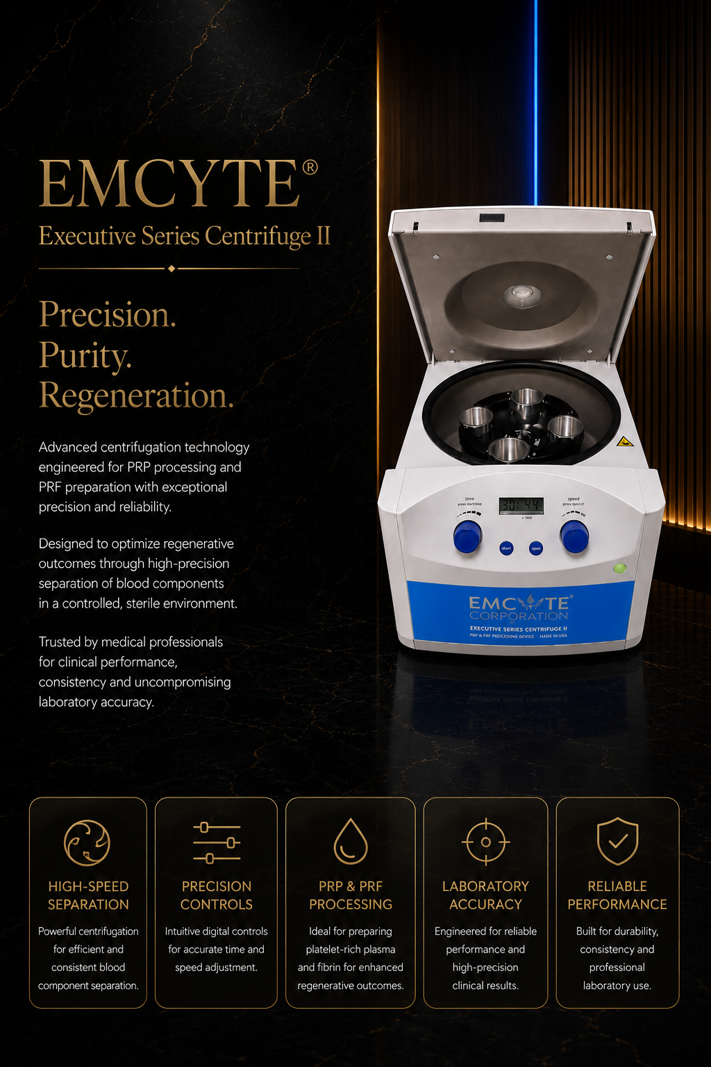 EMCyte Executive Series Centrifuge II