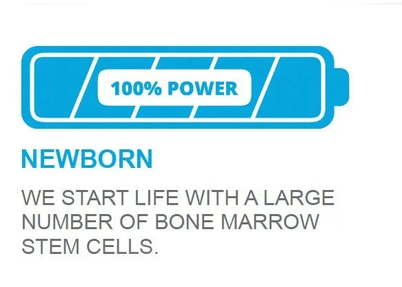 Illustration demonstrating the percentage of youthful collagen at 100%