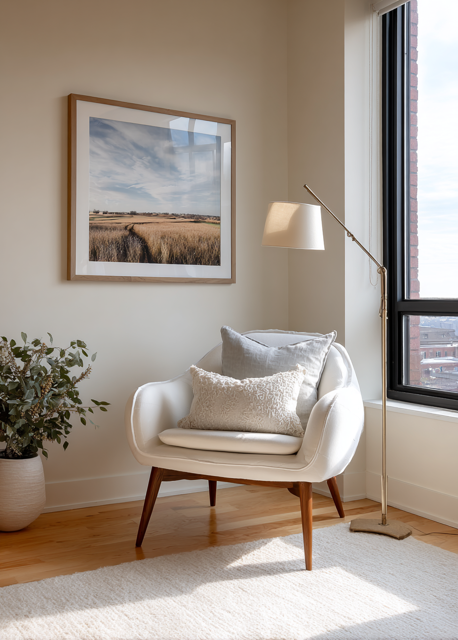 mokamocha_A_mid-century_modern_chair_with_white_cushions_and_wo_020240d8-32d1-45e1-8b6d-aa6cb8b3c28b.png