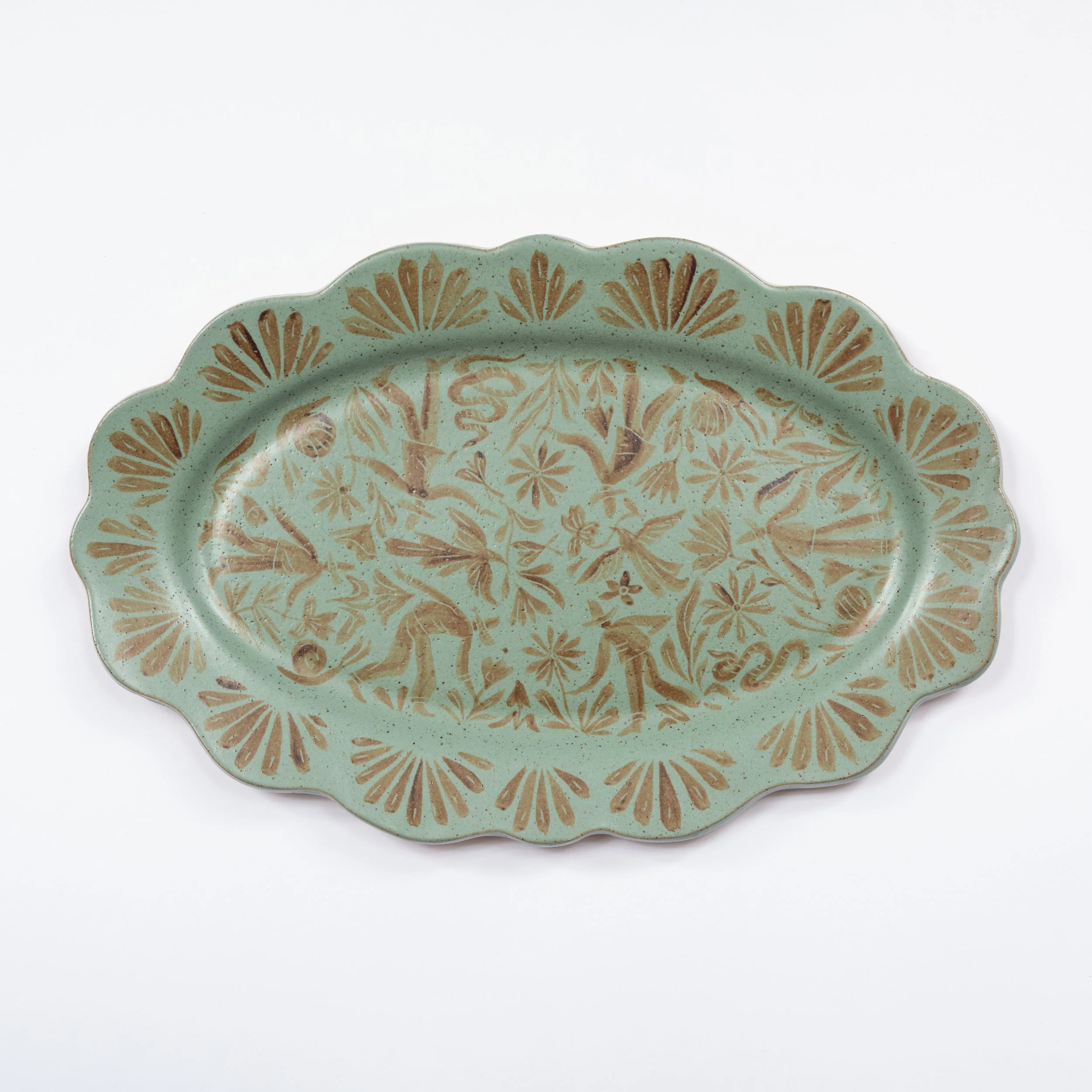 Gardener's Scalloped Serving Platter