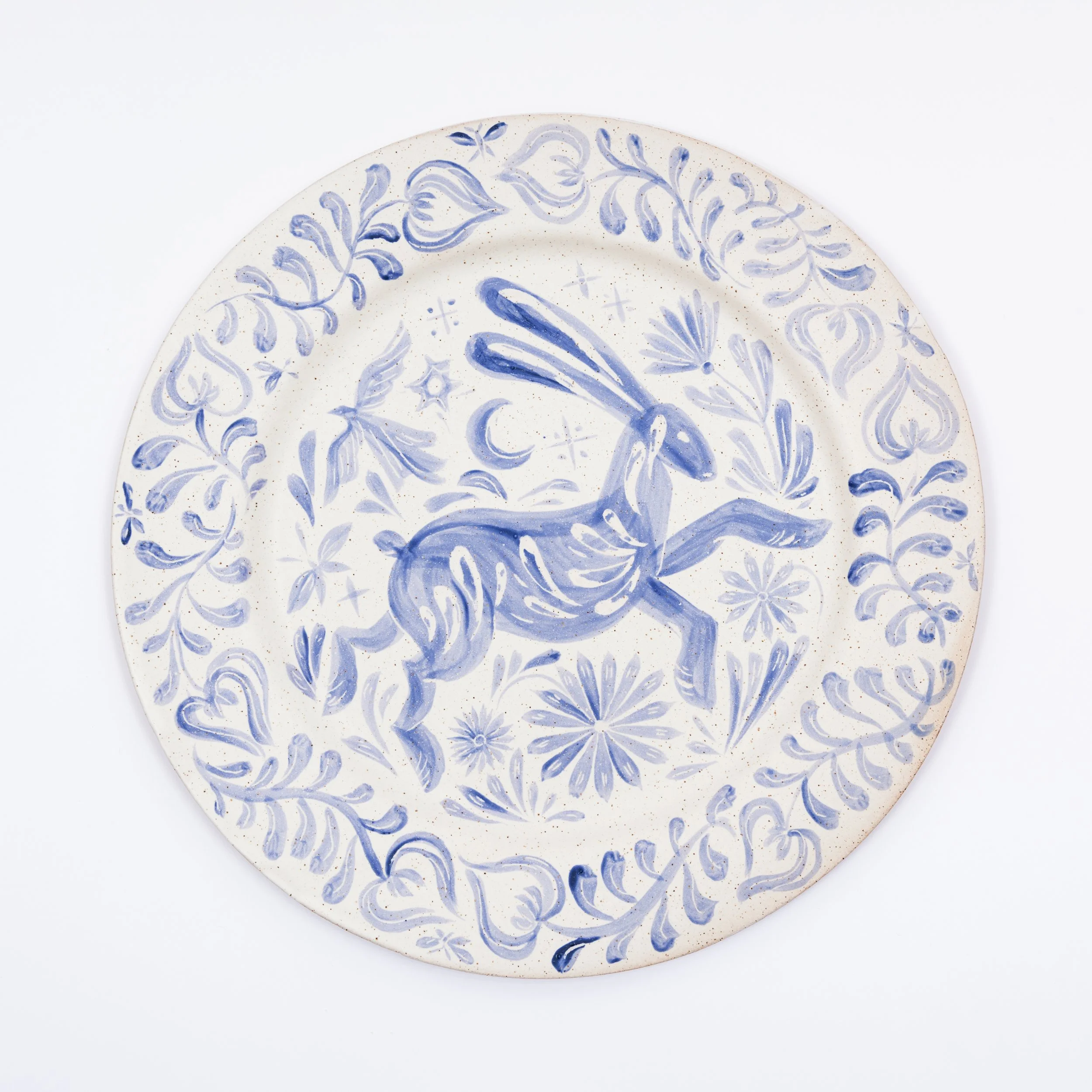 Rabbit in the Garden- Large Circular Platter