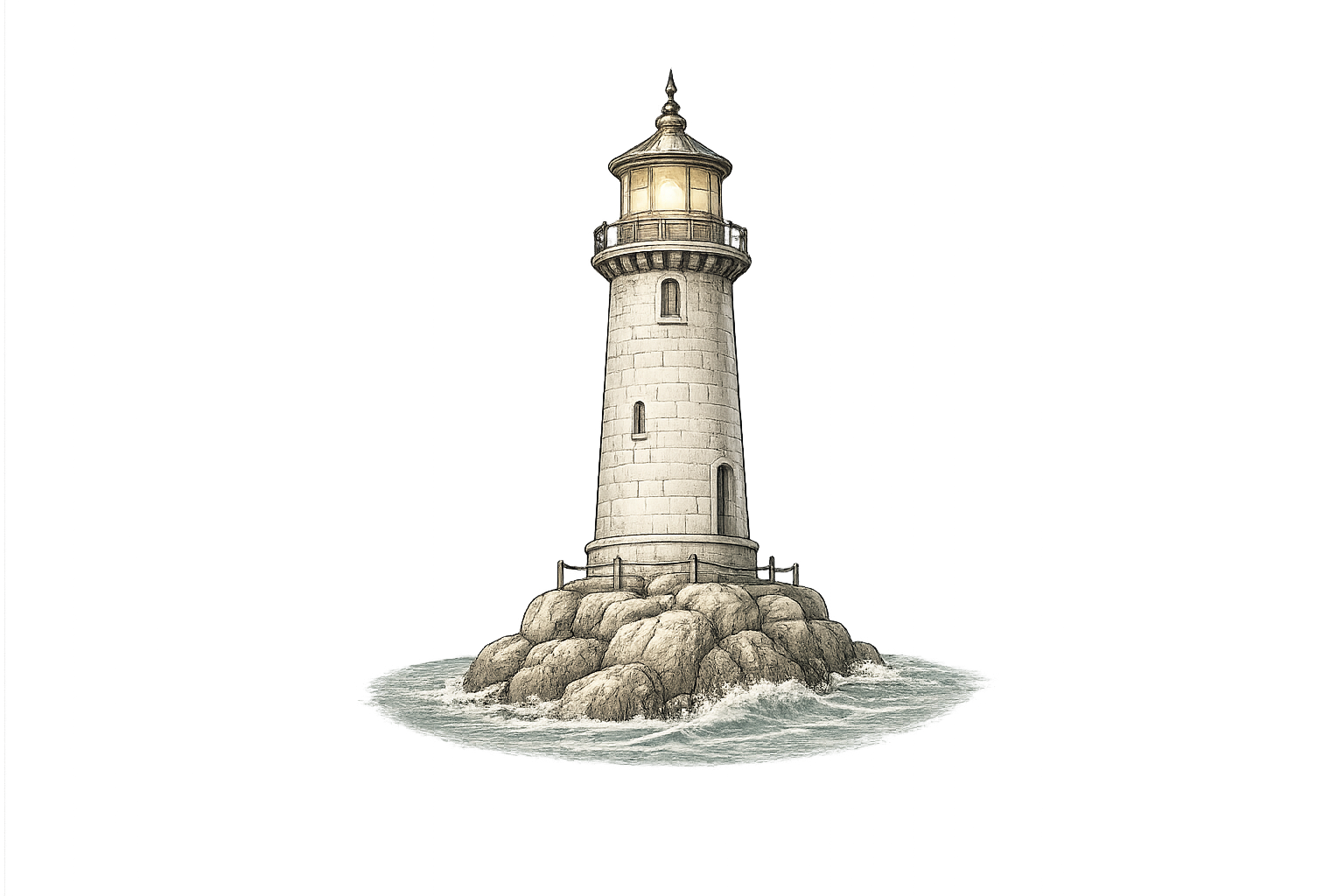 Vintage lighthouse illustration representing trusted bookkeeping support and guidance