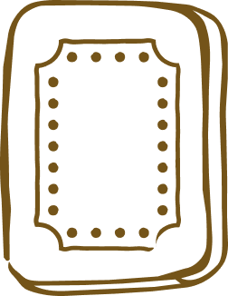 Brown illustration of a soap mahjong tile