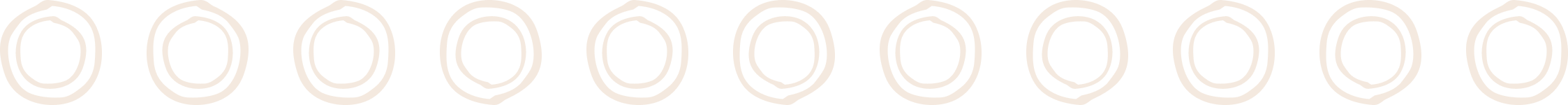 Cream line of dots