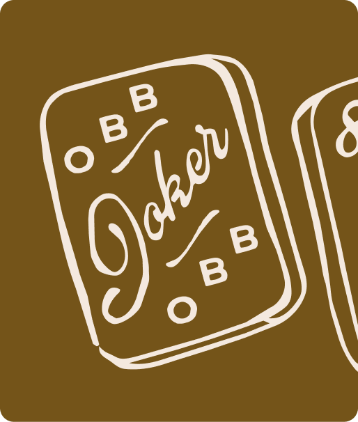 Brown illustration of a joker mahjong tile