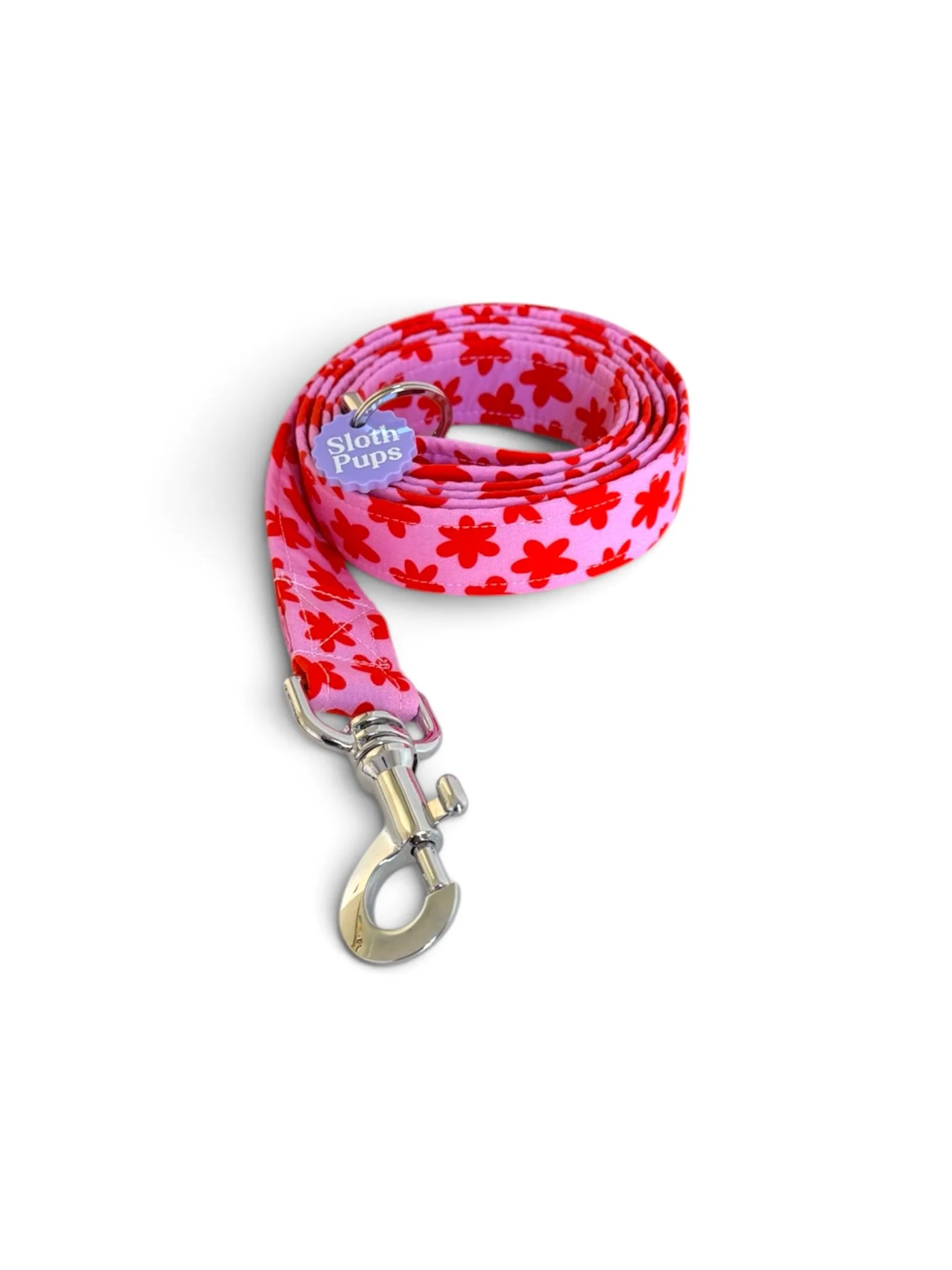 Retro Pink and Petals Dog Leash