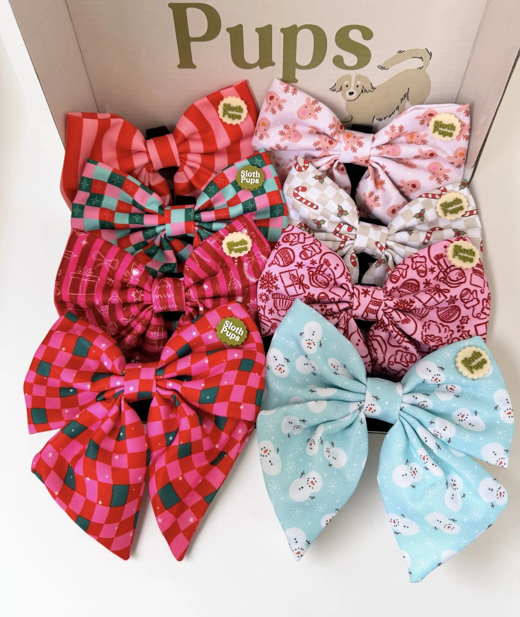 Mega Christmas Dog Bow Box - Christmas Pups