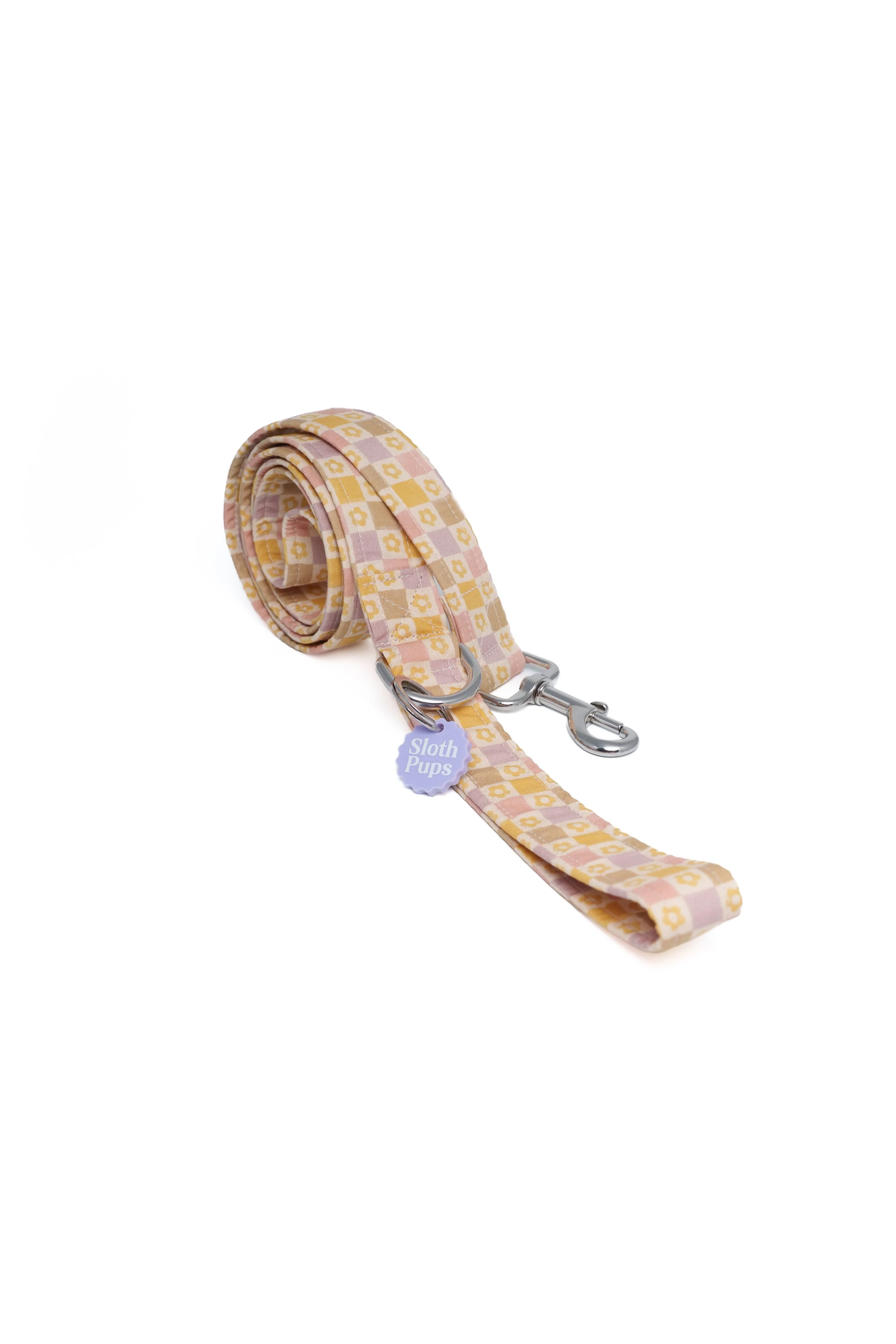 Natural Daisy Chain Checker Dog Leash