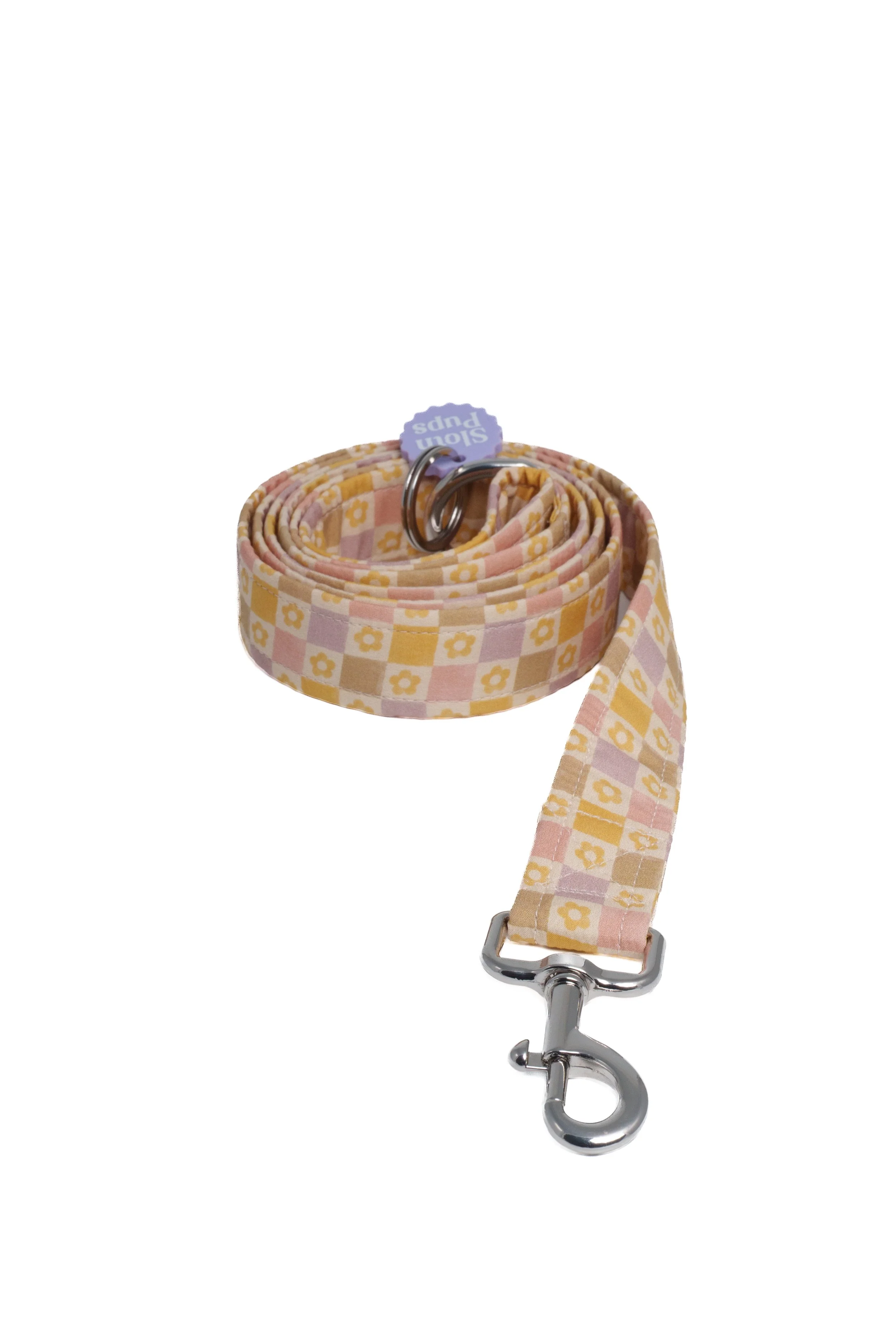 Natural Checker Frontal View Curled Leash.jpg