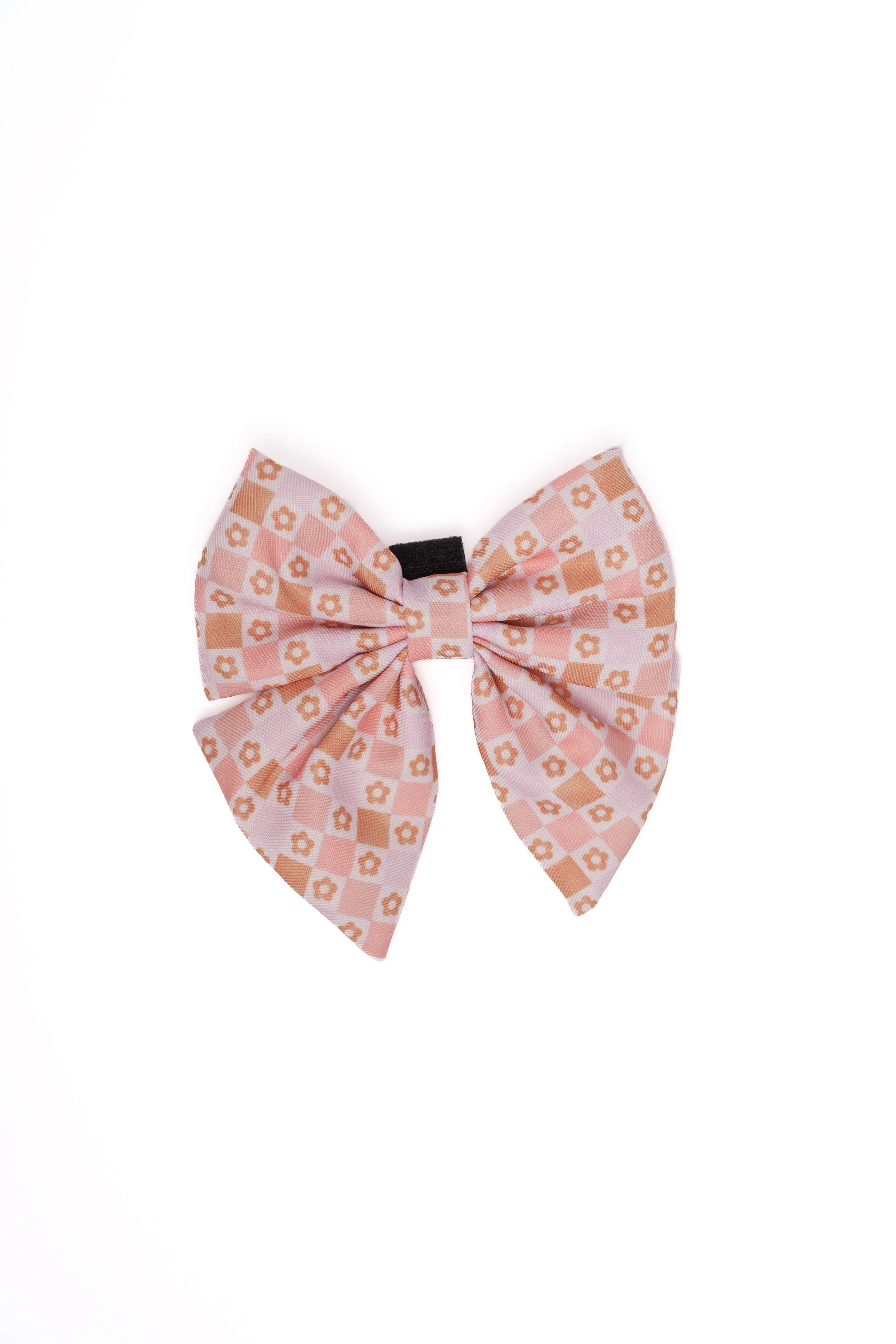 Checkered Bow For Dogs – Natural Daisy Chain Checker Bow Tie