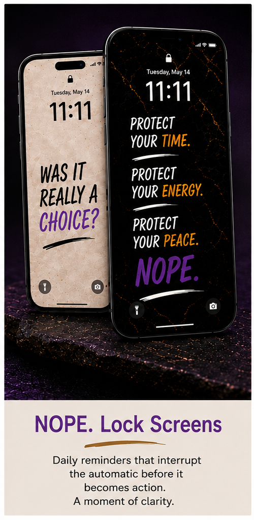 NOPE. Lock Screen Collection — Question Edition