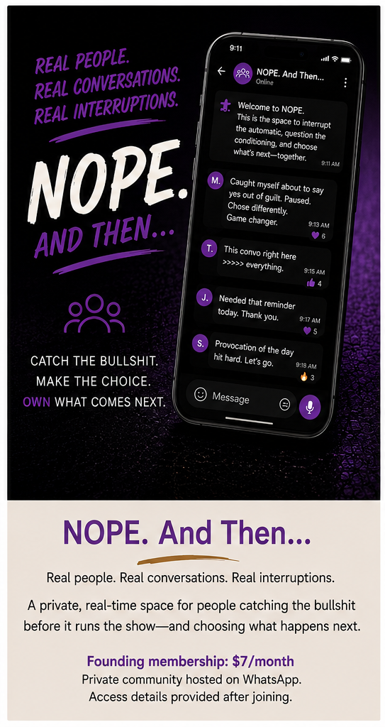 NOPE. And Then...
