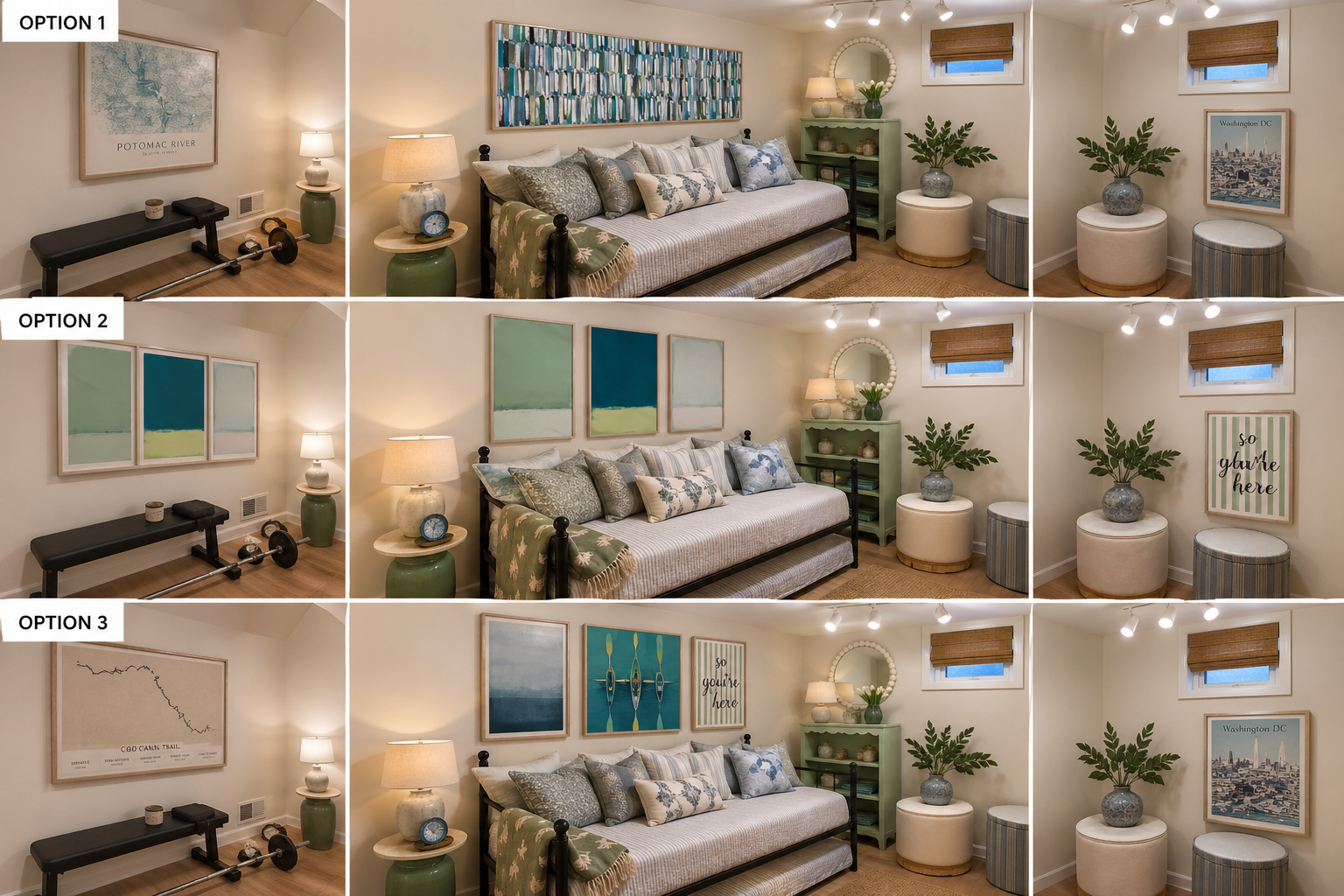 Basement Guest Room — Cozy and Bright