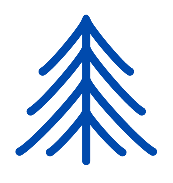 A stylized blue tree with symmetrical branches. Legacy Family Dental branding.
