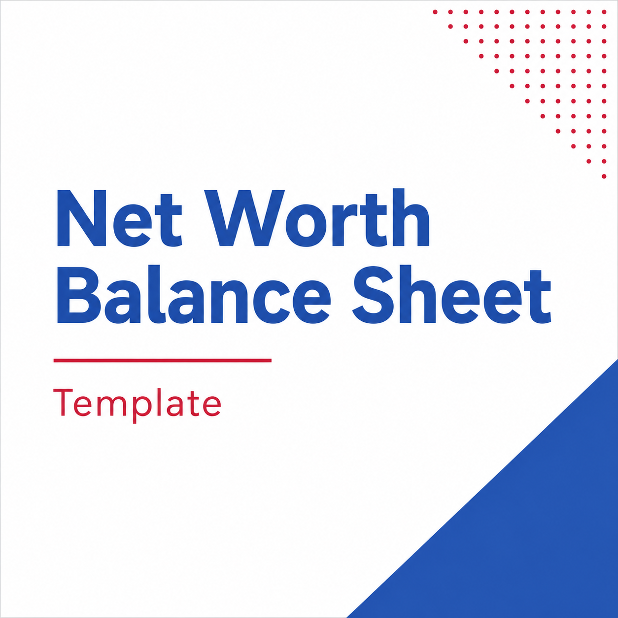 Net Worth Balance Sheet