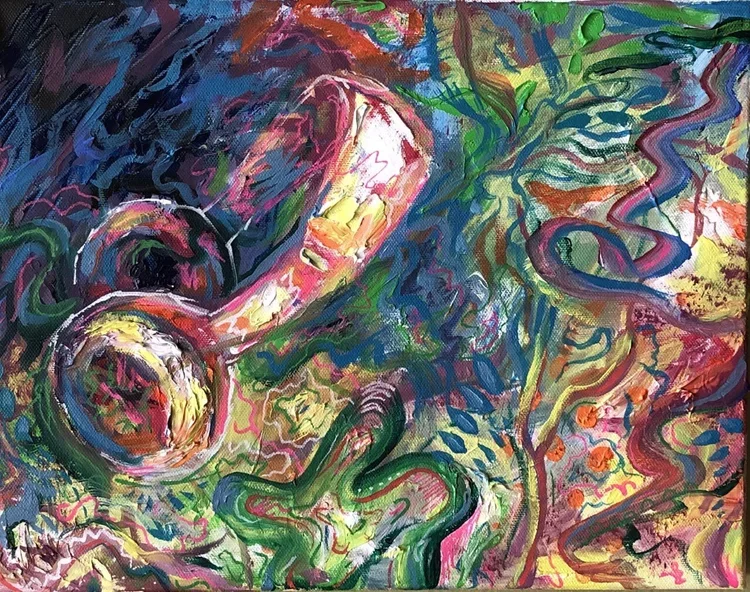 Freak Flag by Nicole McKinney, Oil Paint on Canvas, 11 inches by 14 inches, finished in August 2020.