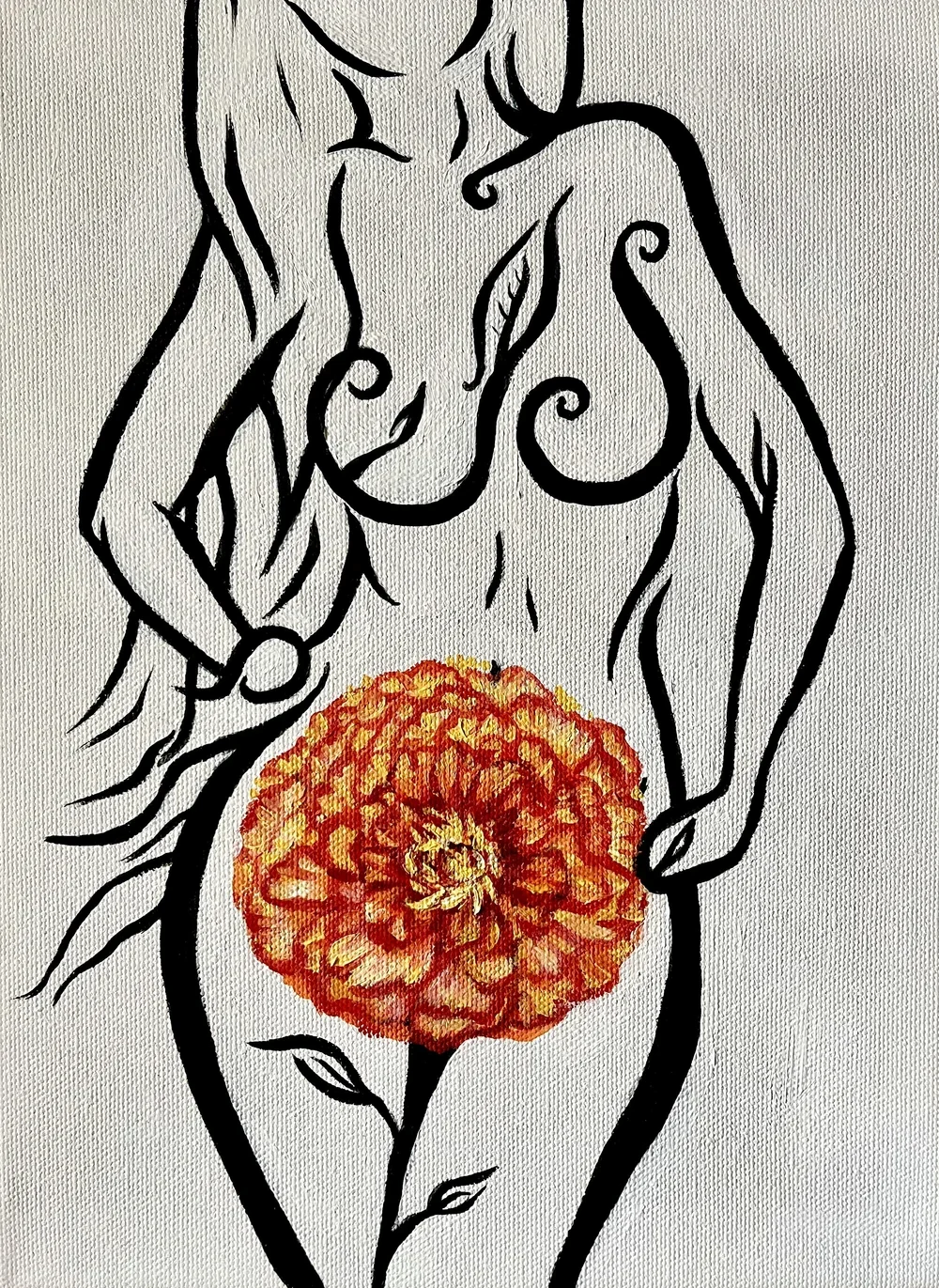 Flower Girl 2 by Nicole McKinney, Oil Paint on Canvas, 9 inches by 12 inches, Finished in January 2023.