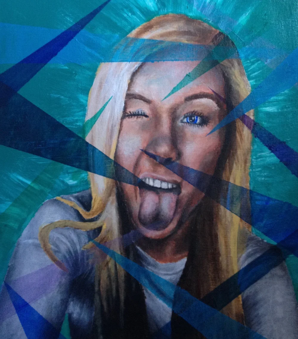 Ally by Nicole McKinney, acrylic paint on canvas paper, 8 inches by 11 inches, finished in 2014.