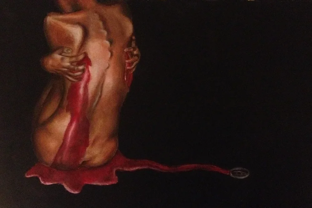 Depression by Nicole McKinney, Acrylic paint on canvas paper, 11 inches by 17 inches, finished in 2013.