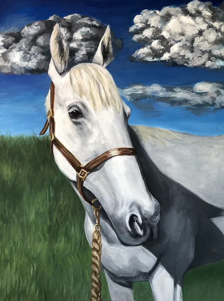Henry by Nicole McKinney, Oil Paint on Canvas, 30 inches by 40 inches, finished in August 2020. Commission.