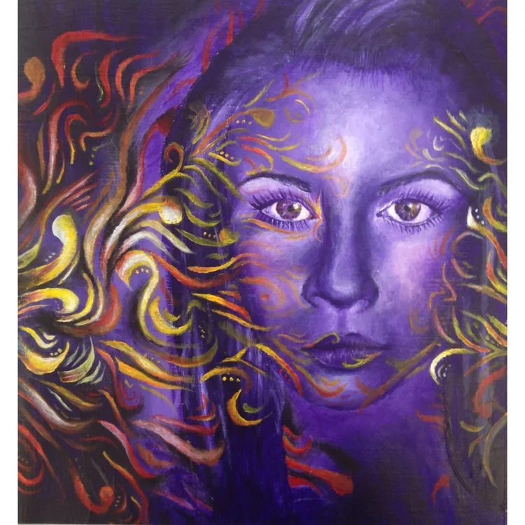 Chloe by Nicole McKinney, acrylic paint on canvas paper, 11 inches by 15 inches, finished in 2014.