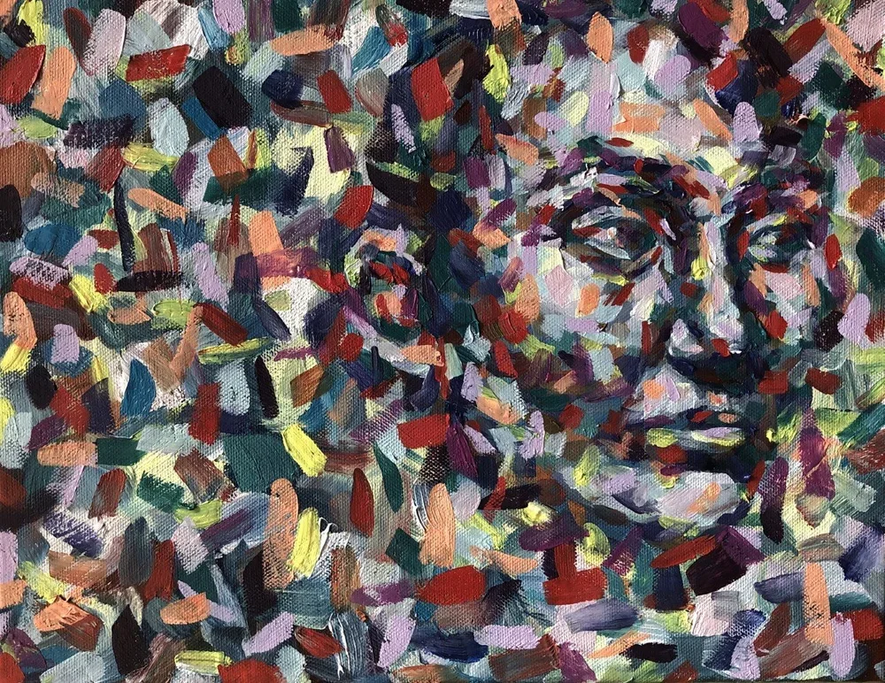 Marked by Nicole McKinney, Oil Paint on Canvas, 11 inches by 14 inches, finished in September 2020. 