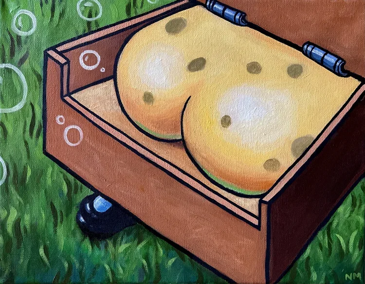 Junk in the Trunk By Nicole McKinney, Oil Paint on Canvas, 11 inches by 14 inches, Finished in November 2022.