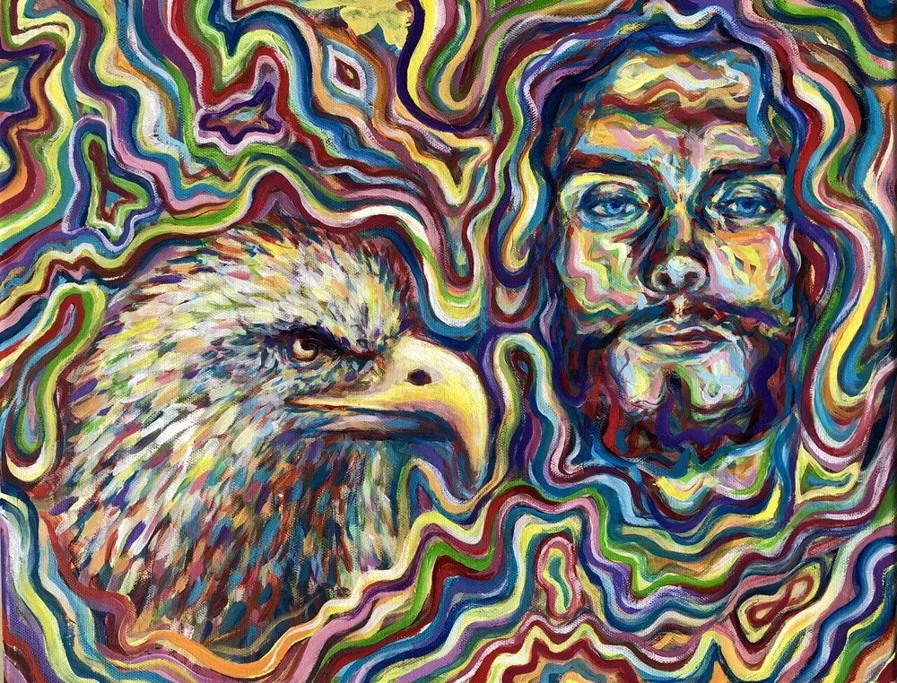 Spirit Animal By Nicole McKinney, Oil Paint on Canvas, 14 inches by 18 inches, finished in February 2021.