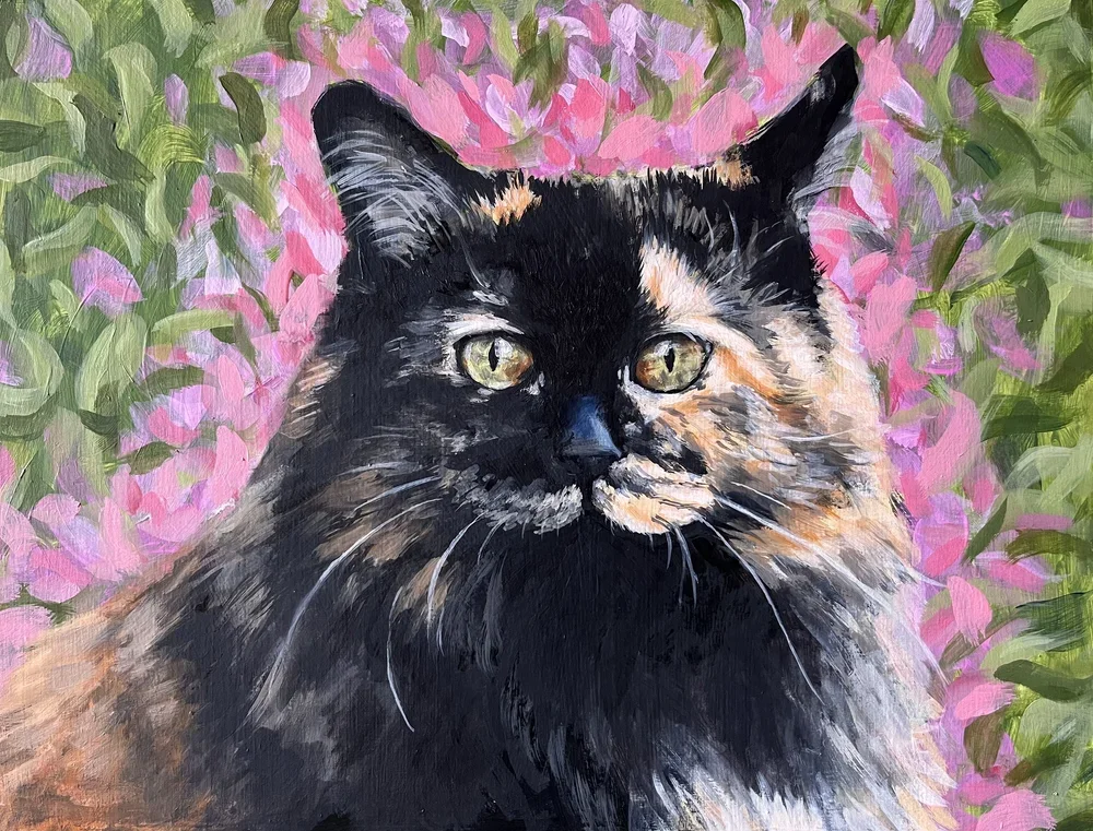 Carmen by Nicole McKinney, Oil Paint on Wooden Canvas, 9.5 inches by 11.5 inches, Finished in February 2023.
