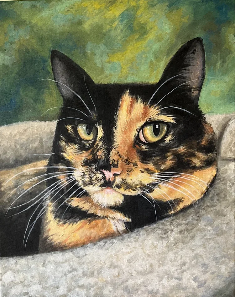 Cheezy Fry By Nicole McKinney, Oil Paint on Canvas, 16 inches by 20 inches, Finished in March 2024.