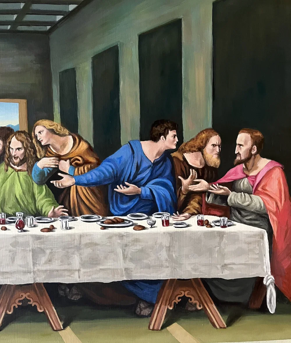 Close up of My Version of Leonardo Da’Vinci’s Last Supper