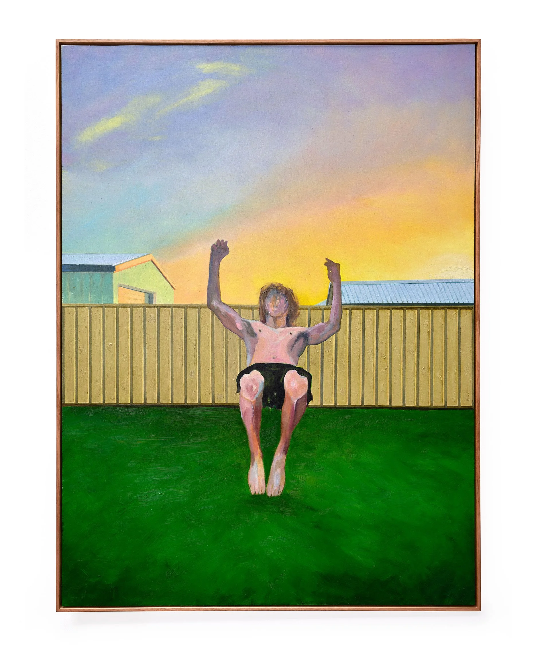 Peach Fuzz, 2022, oil on wood, 124.5 x 92.5 cm