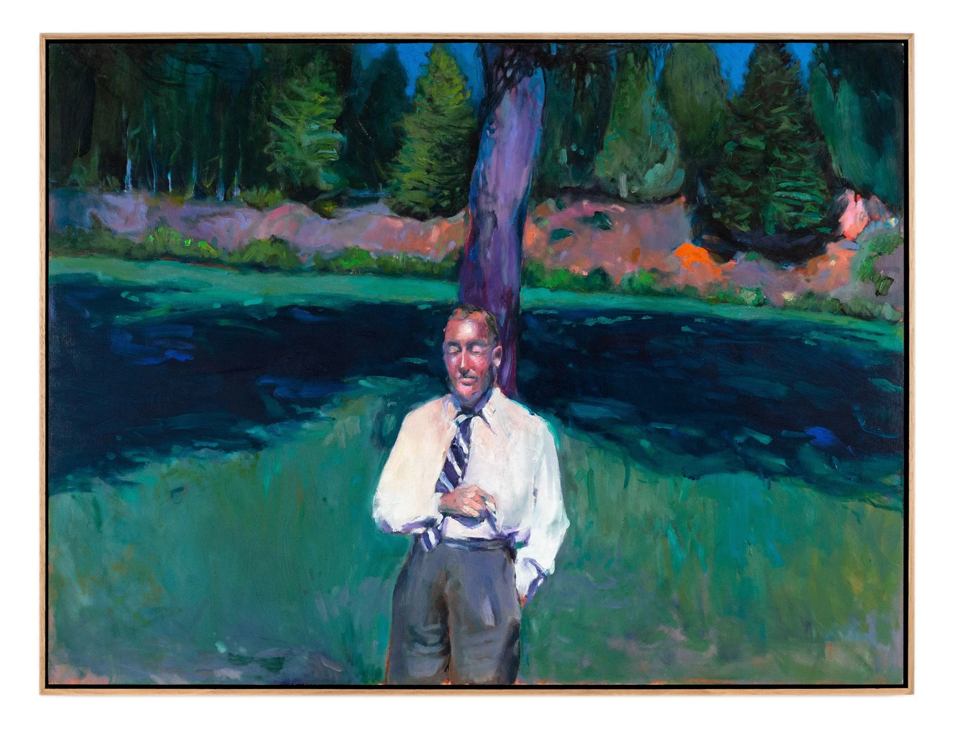 The Breather, 2019, oil on Wood, 78 x 104 cm