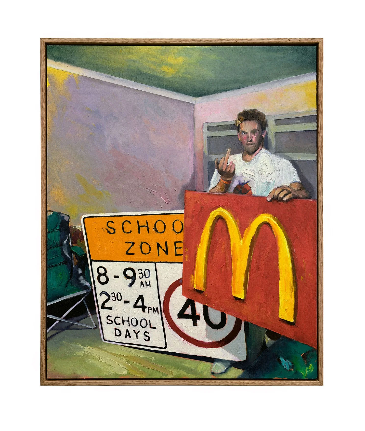 Imp, 2022, oil on wood, 63.5 x 51 cm