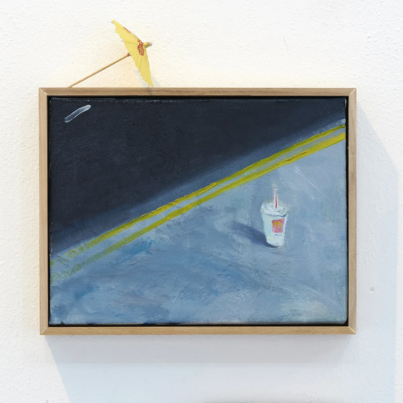Still Life, 2015, oil on canvas, cocktail umbrella