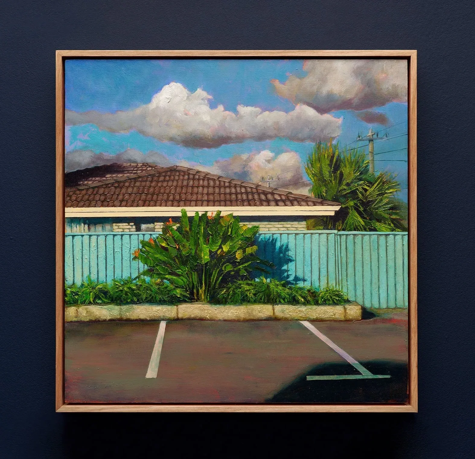 Blue Crescent, 2022, oil on wood, 43 x 43 cm, University of Western Australia Collection