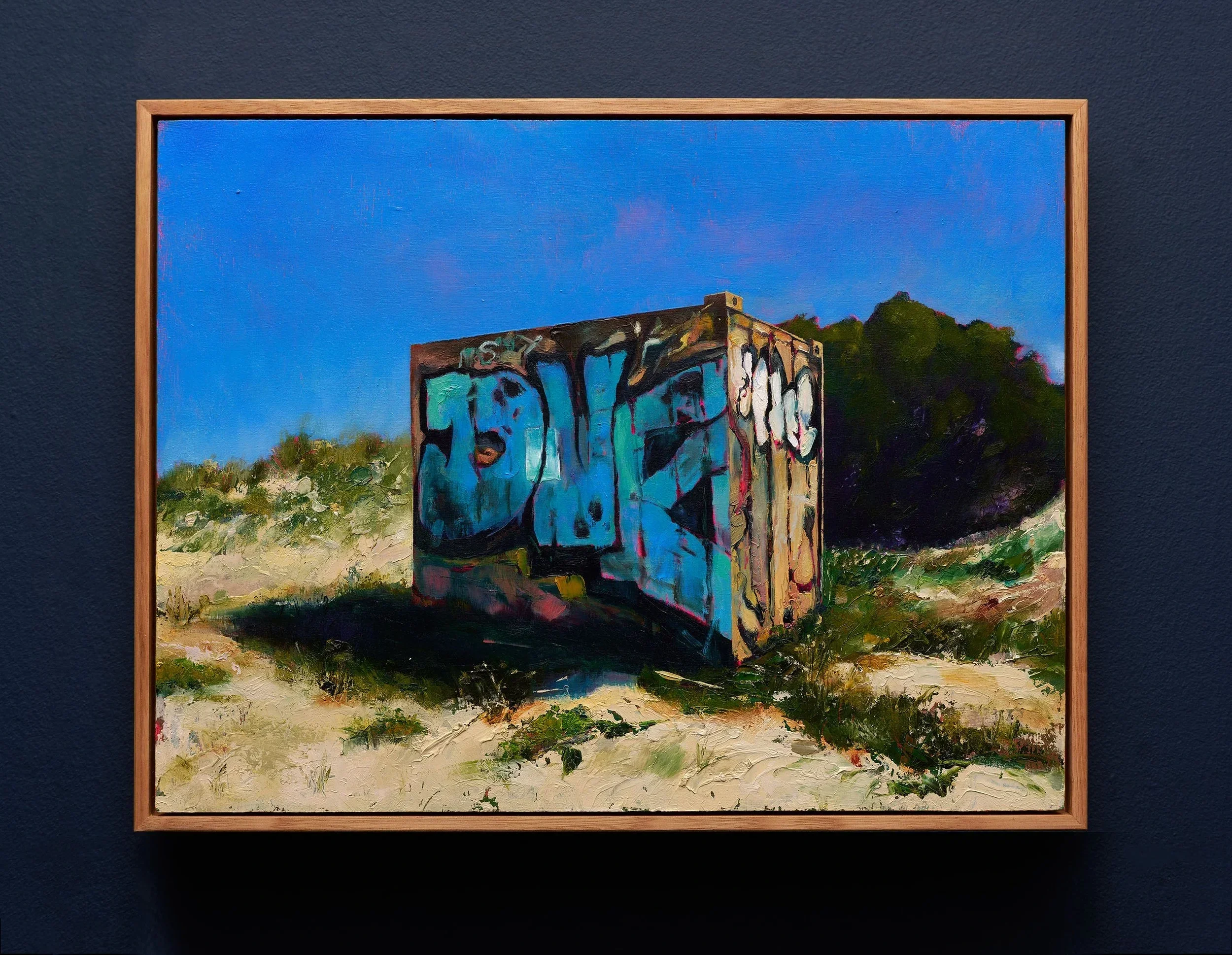 Port, 2022, oil on wood, 32 x 42 cm, University of Western Australia Collection