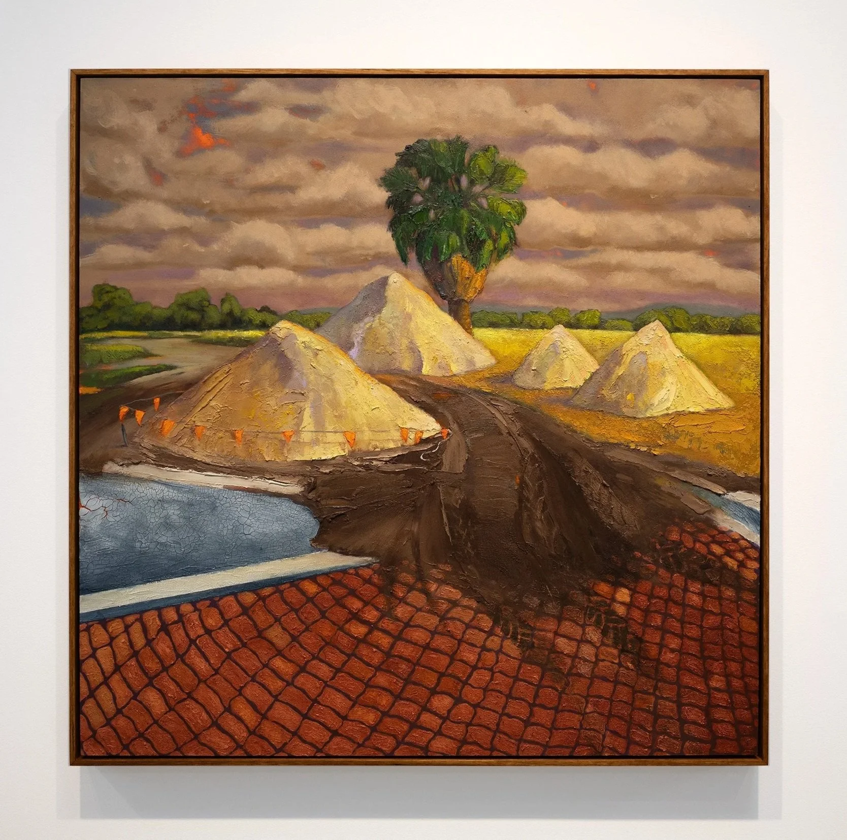Over My Dead Body, 2026, oil on wood, 94 x 94cm, via Stala Contemporary
