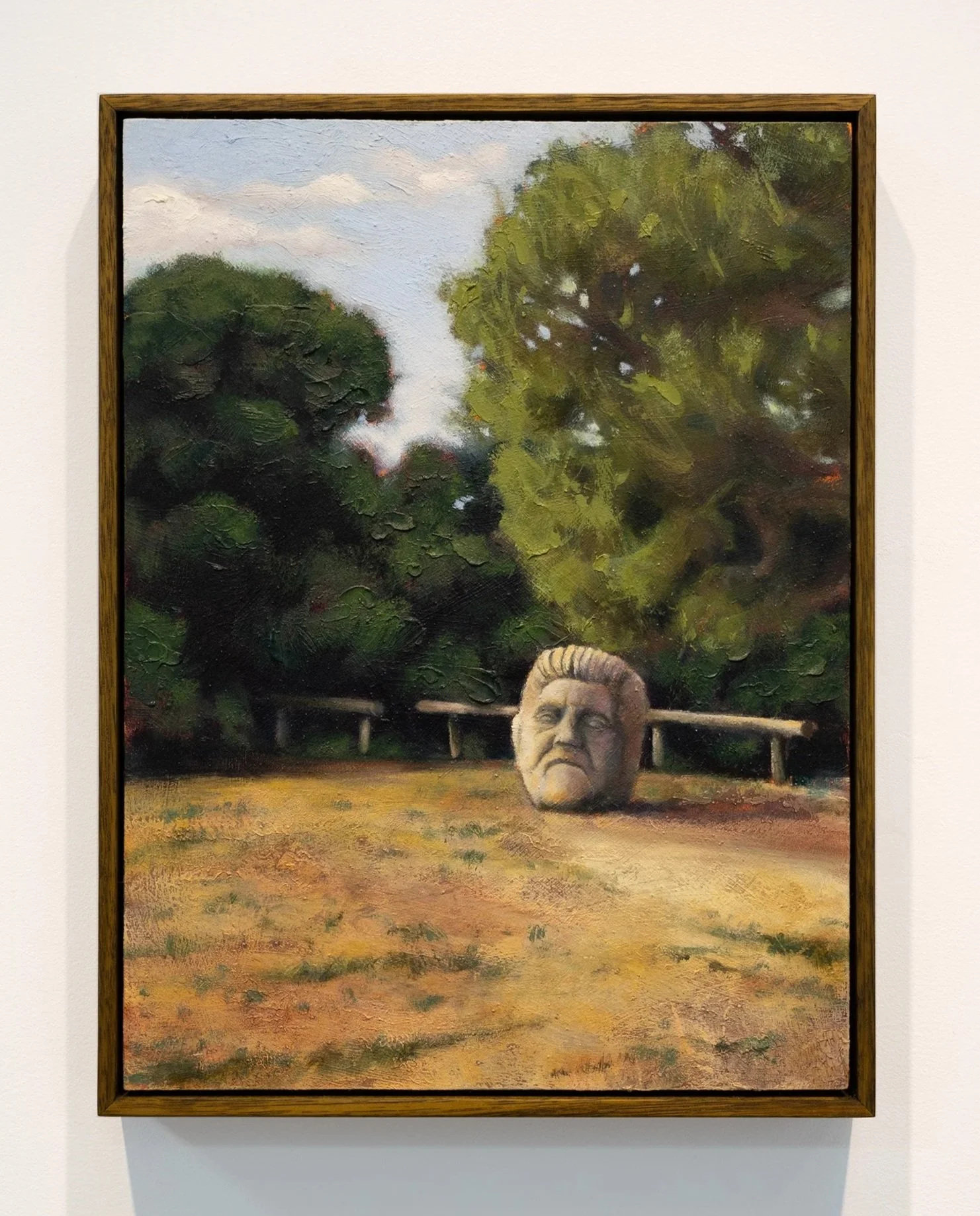 Sun City, 2025, oil on wood, 42 x 32, via Stala Contemporary