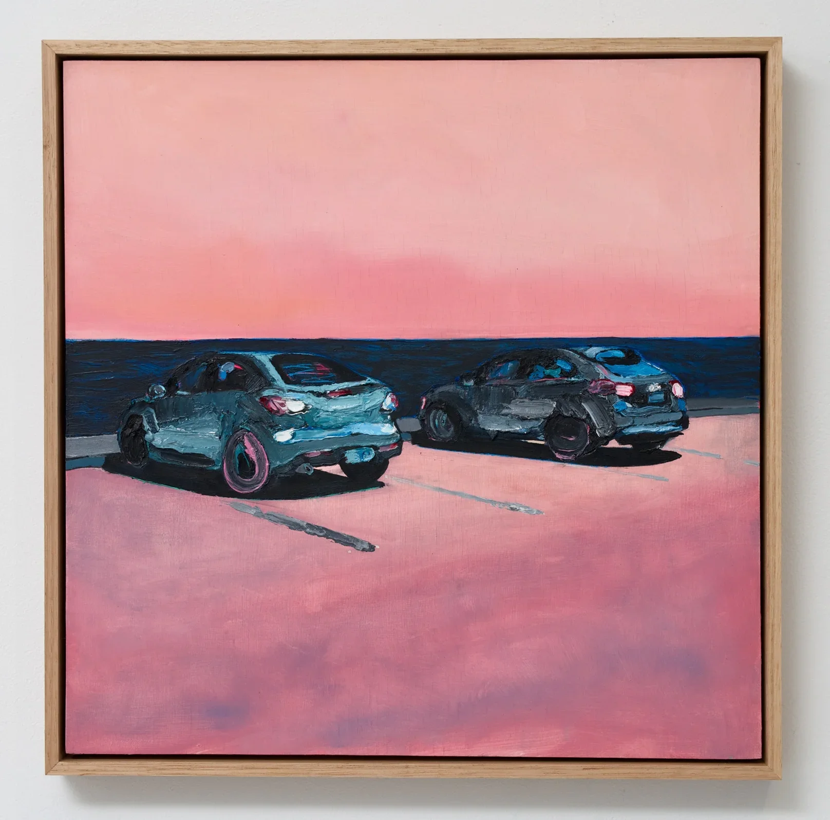 Encounter: Tail Light, 2016, oil on wood panel
