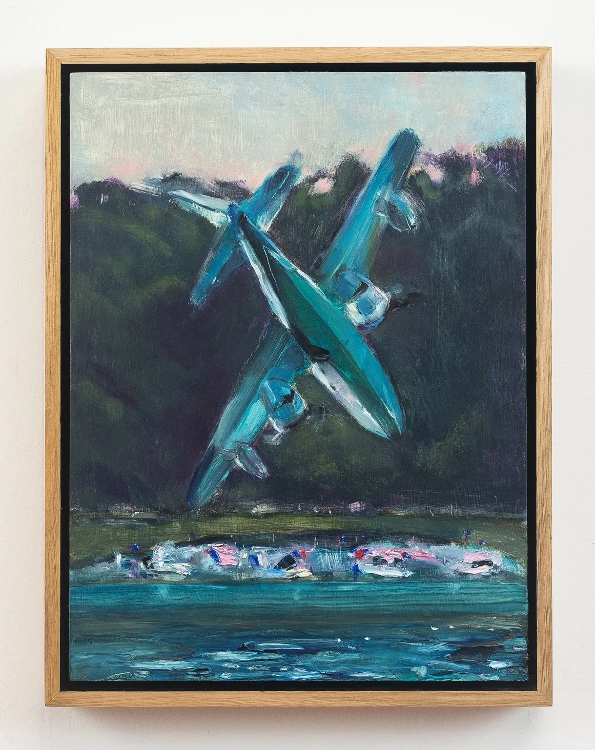 Plane, 2018, oil on wood, 33 x 25 cm