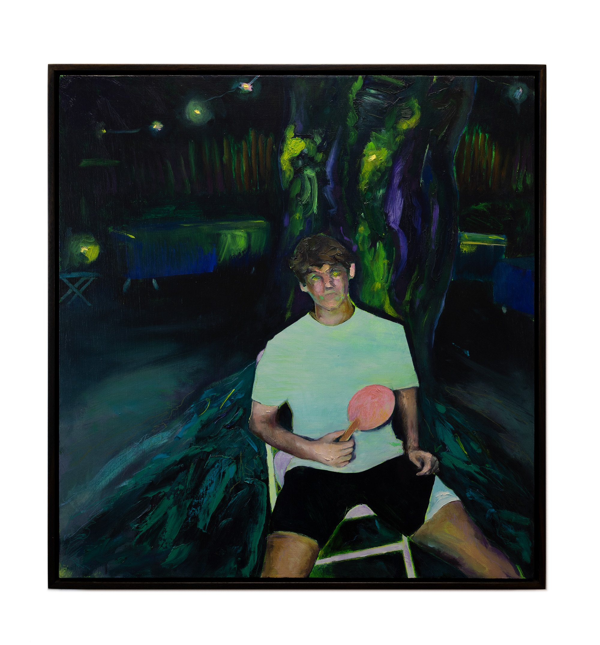 Same Clothes as Yesterday, 2022, oil on wood, 57 x 61 cm
