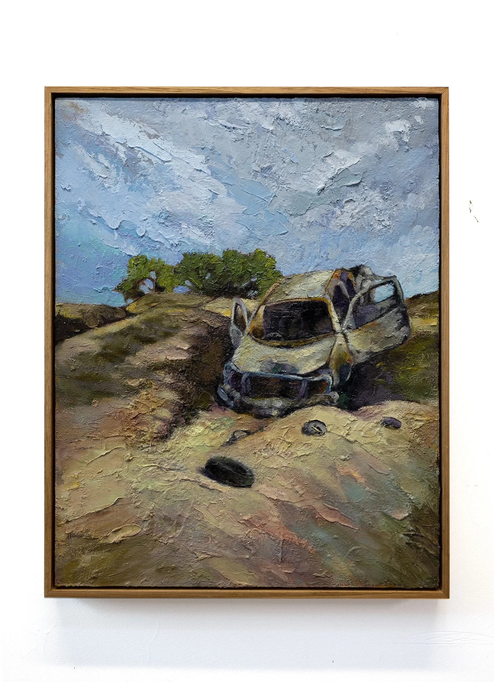 Heist, 2025, oil on wood, 51 x 41