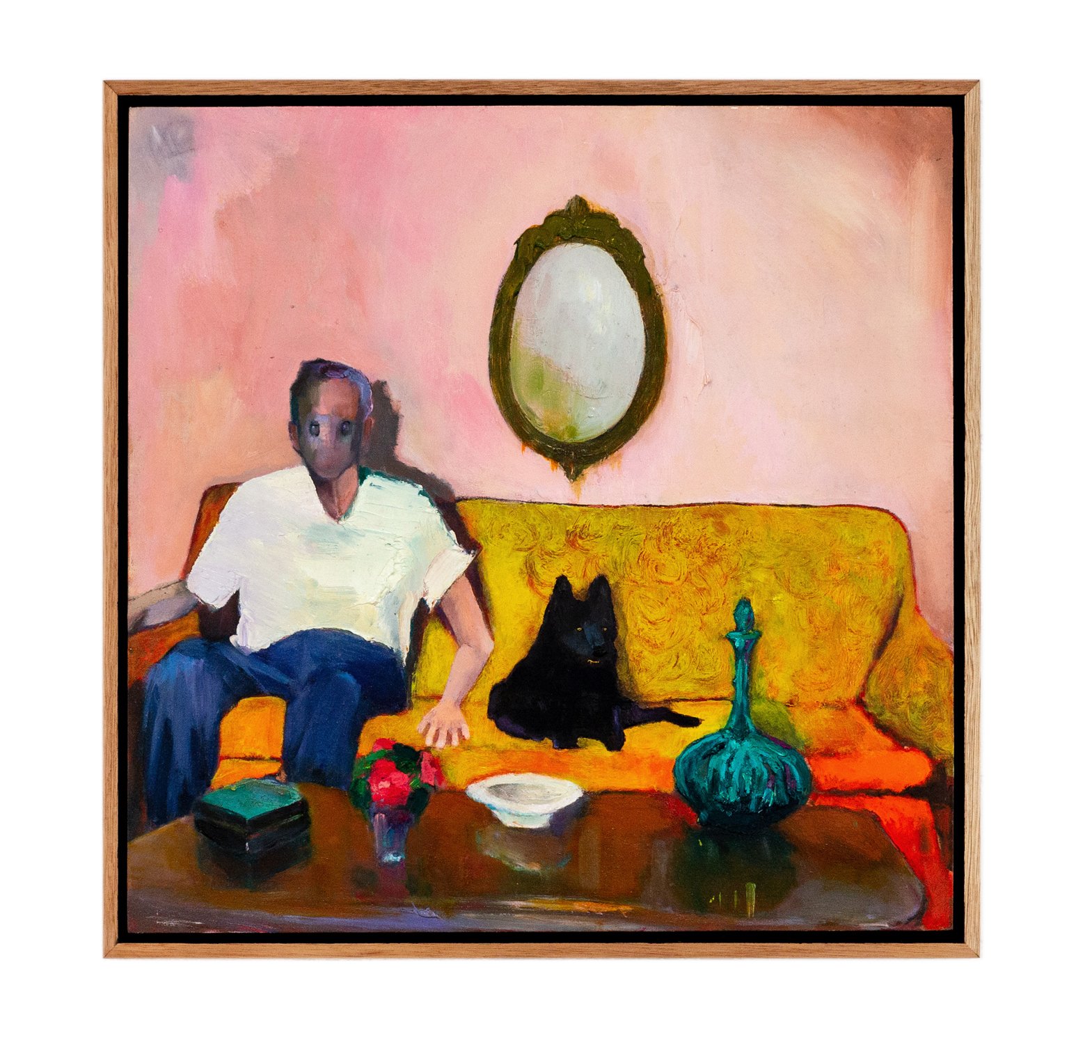 The Evening, 2019, oil on Wood, 42 x 42 cm